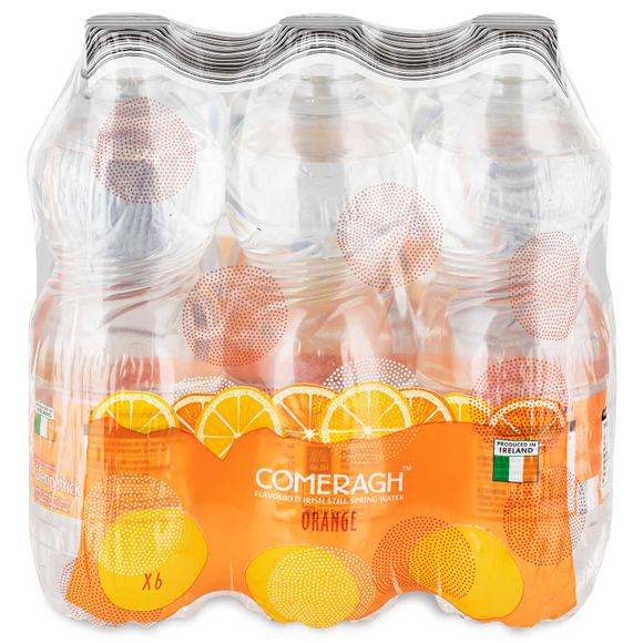 Orange Flavoured Irish Still Spring Water 6x500ml Comeragh